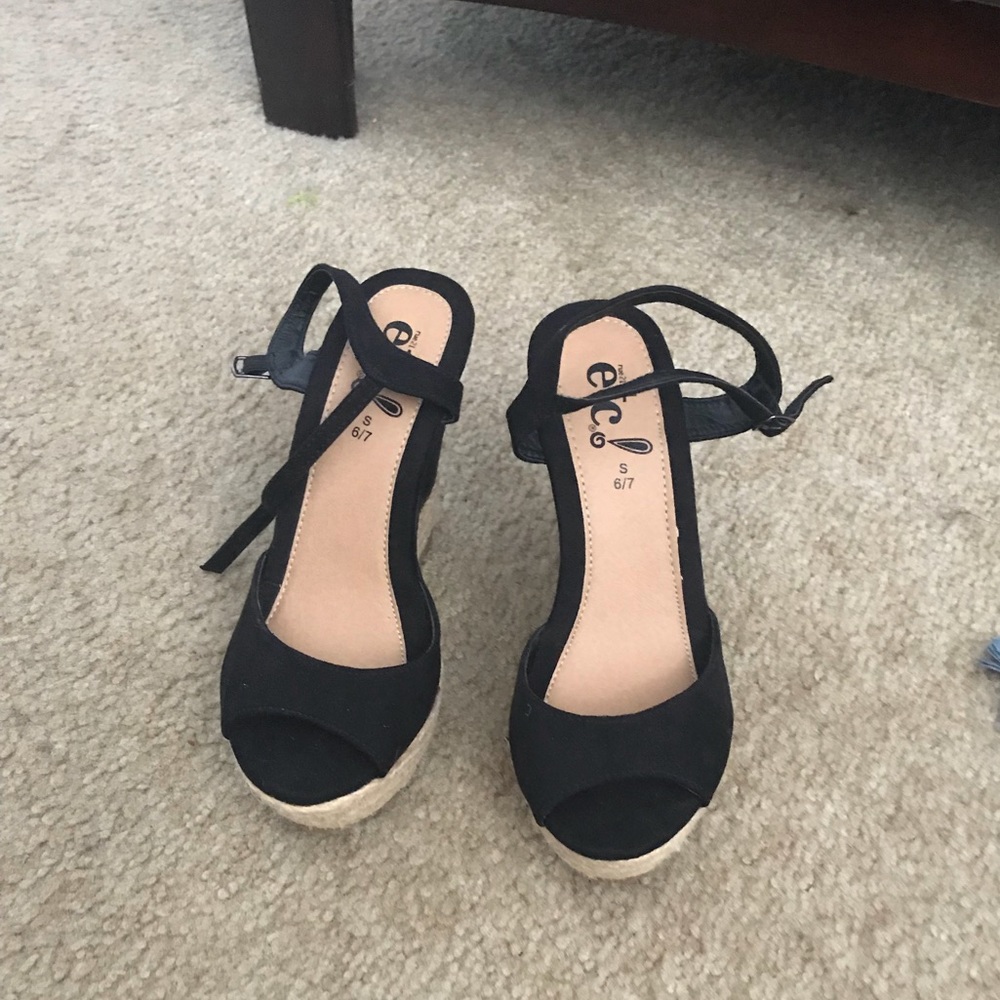 Espadrilles wedges sandals size 6 - 7